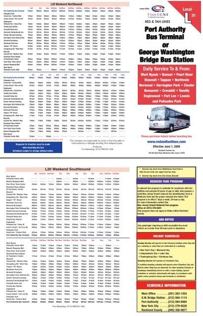 rockland coaches route 20.